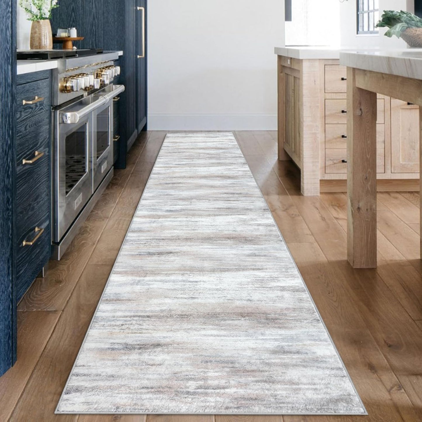 KOZYFLY Modern Abstract Kitchen Runner Rug for Stylish Spaces