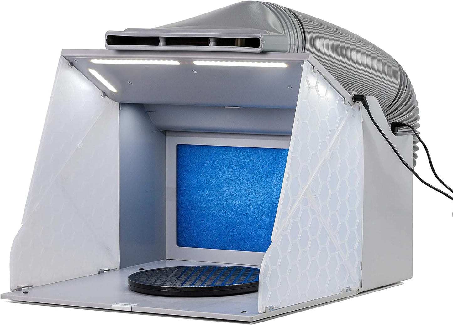 Portable Hobby Spray Booth - Powerful Dual Fans & LED Lights