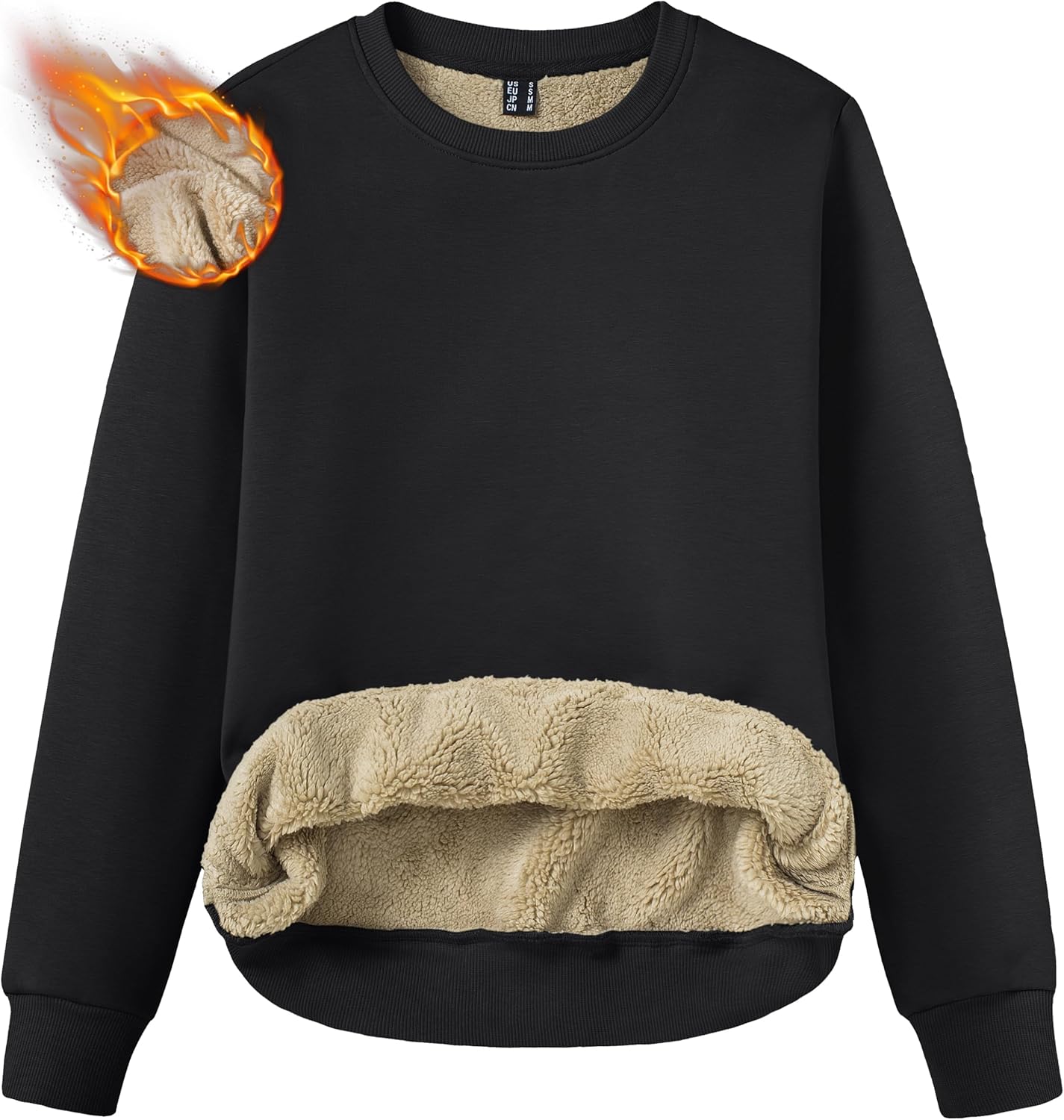 TACVASEN Women's Fleece Lined Sweatshirt for Cozy Winter Wear