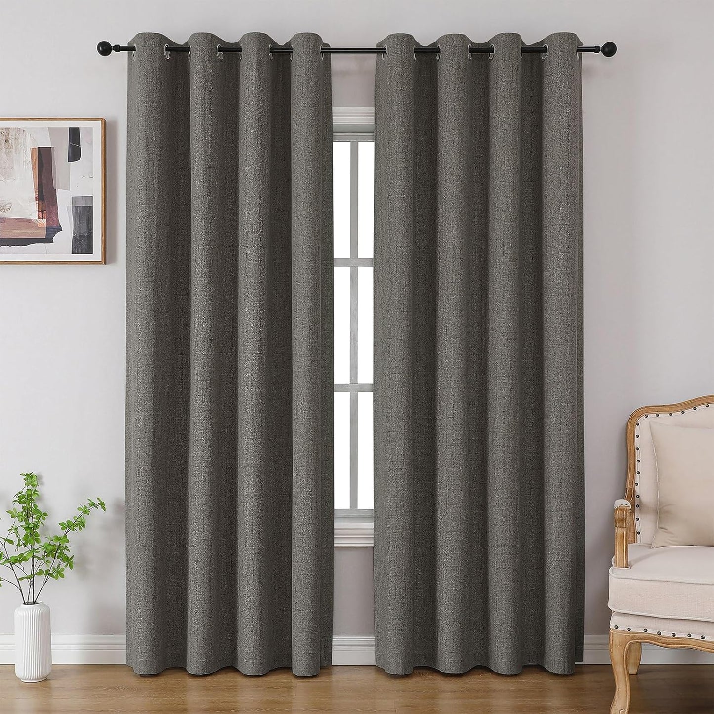 CUCRAF 100% Blackout Curtains for Bedroom and Living Room