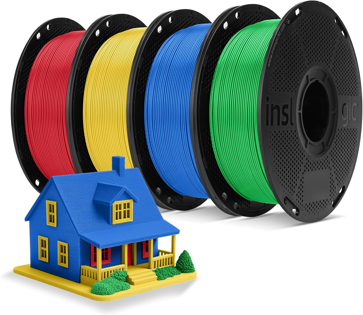 Inslogic Pre-Dried 4kg PLA Pro Filament Bundle for 3D Printing