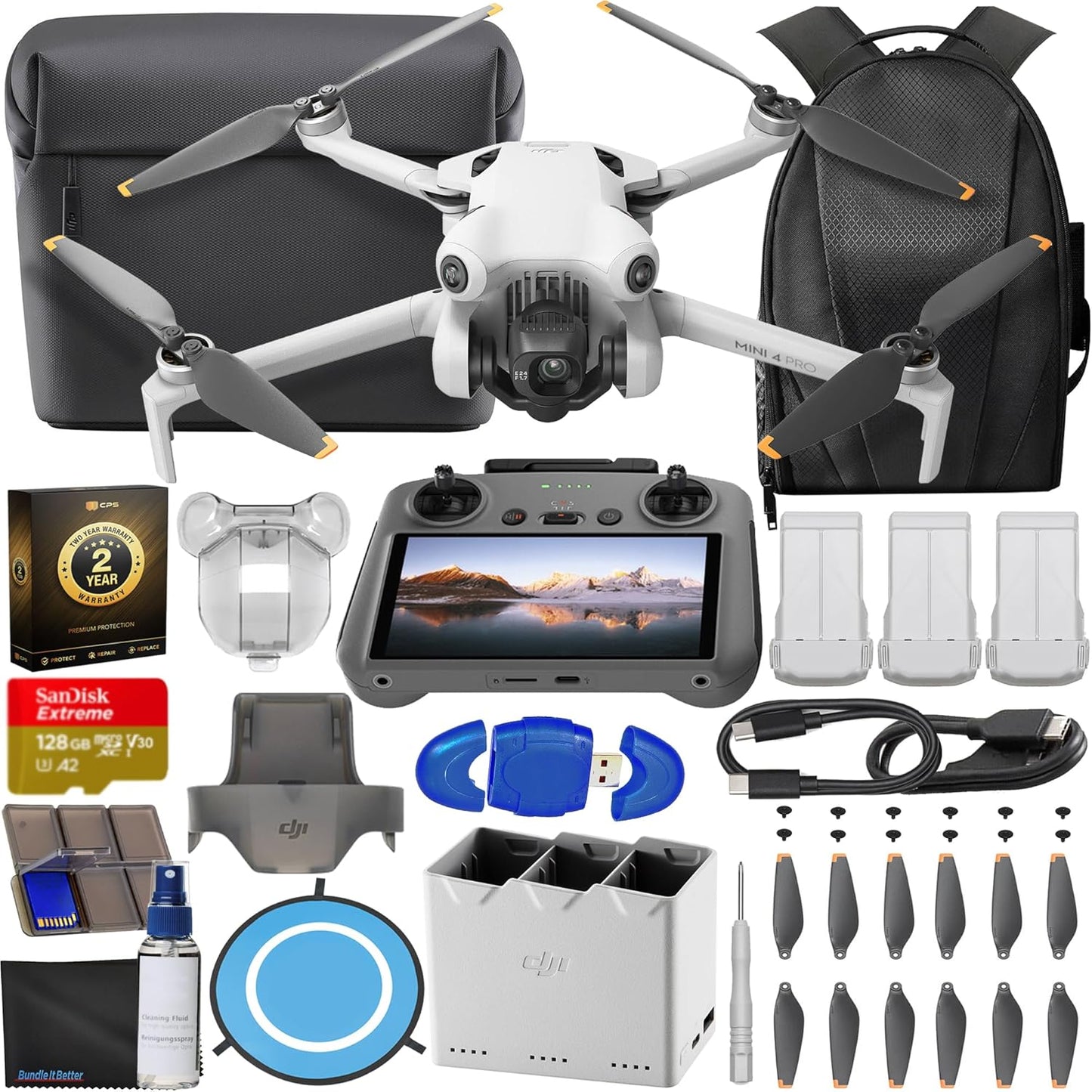 DJI Mini 4 Pro Drone Fly More Combo Plus with RC 2 Controller