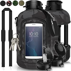AQUAFIT 1 Gallon Water Bottle With Sleeve - Hydration On-the-Go