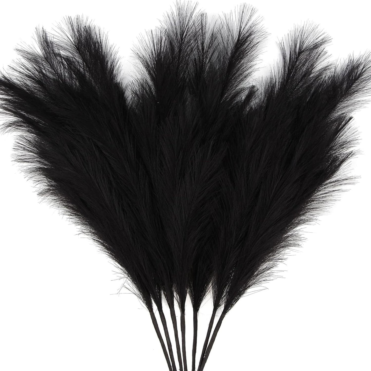 Stunning 7-Pcs Black Pampas Grass for Gothic Home Decor