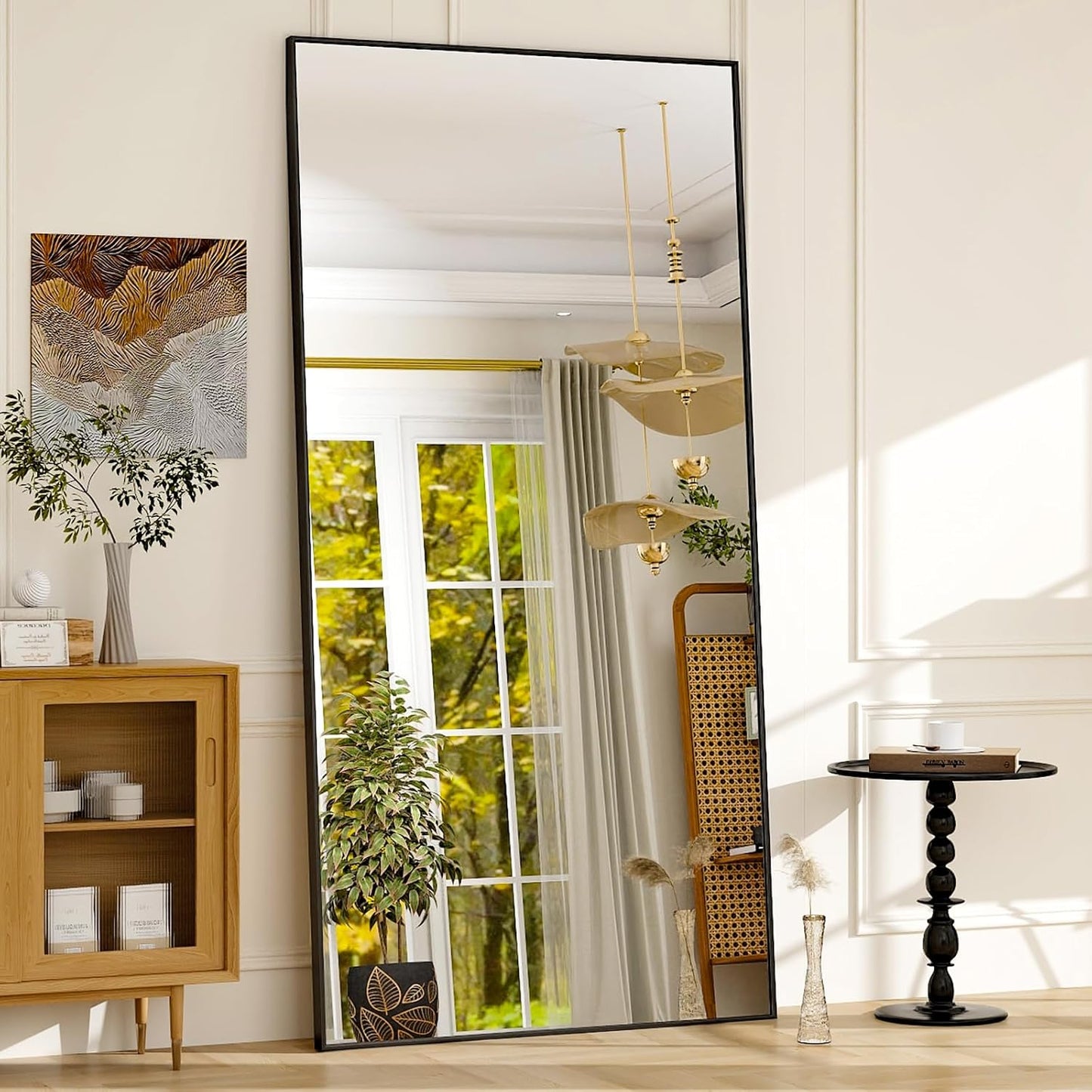 Full Length Mirror with Thin Frame for Bedroom and Living Room