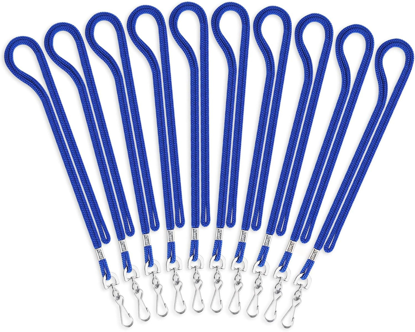 MIFFLIN Lanyard for ID Badges - 36 Inch Blue Round Woven