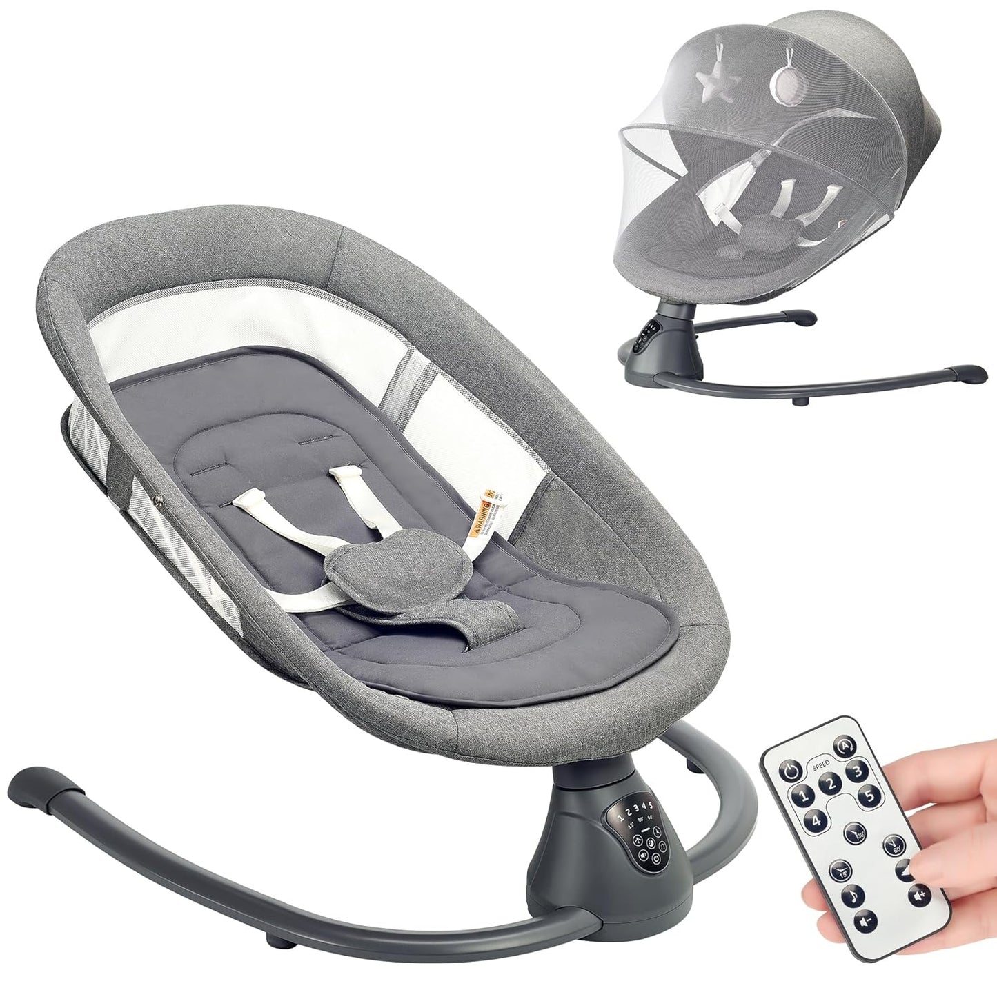 Portable Baby Swing with Music & Timer