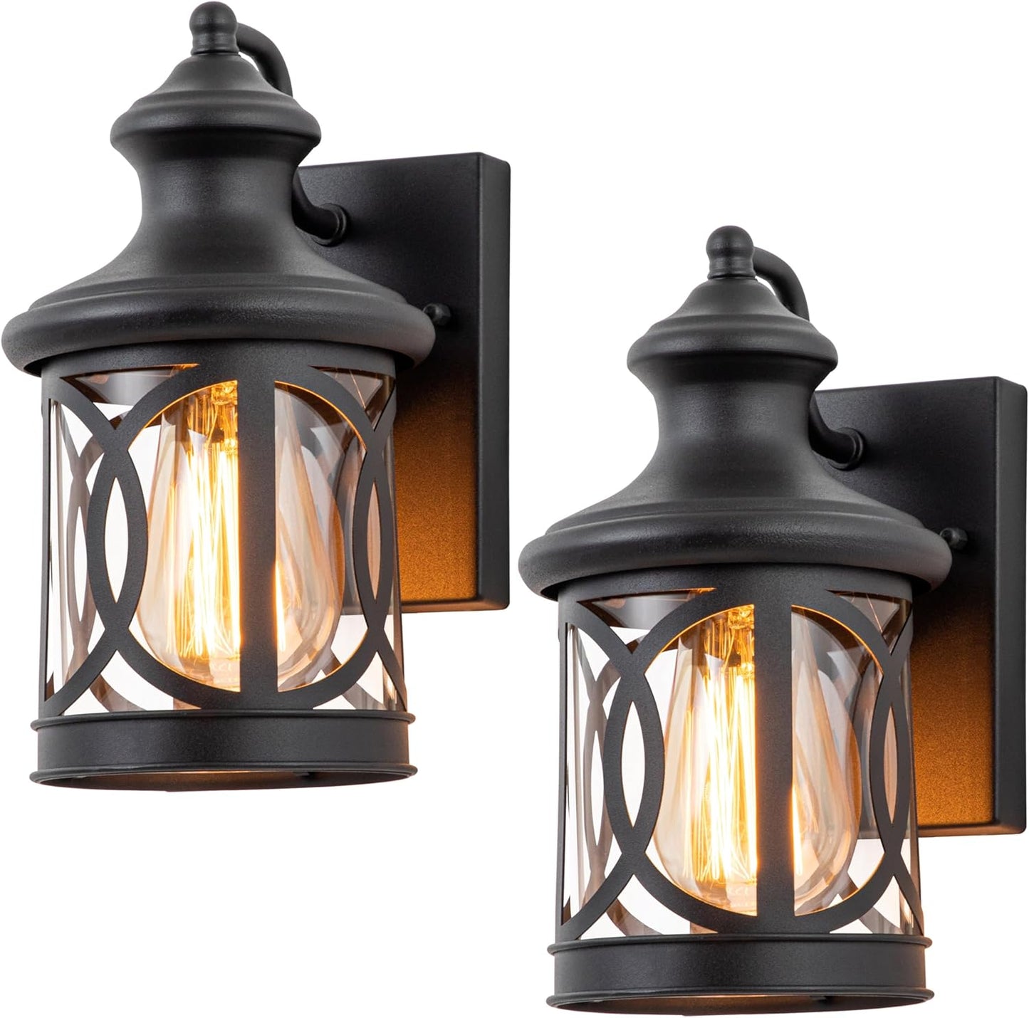 2-Pack Outdoor Wall Lights for Traditional Style and Durability