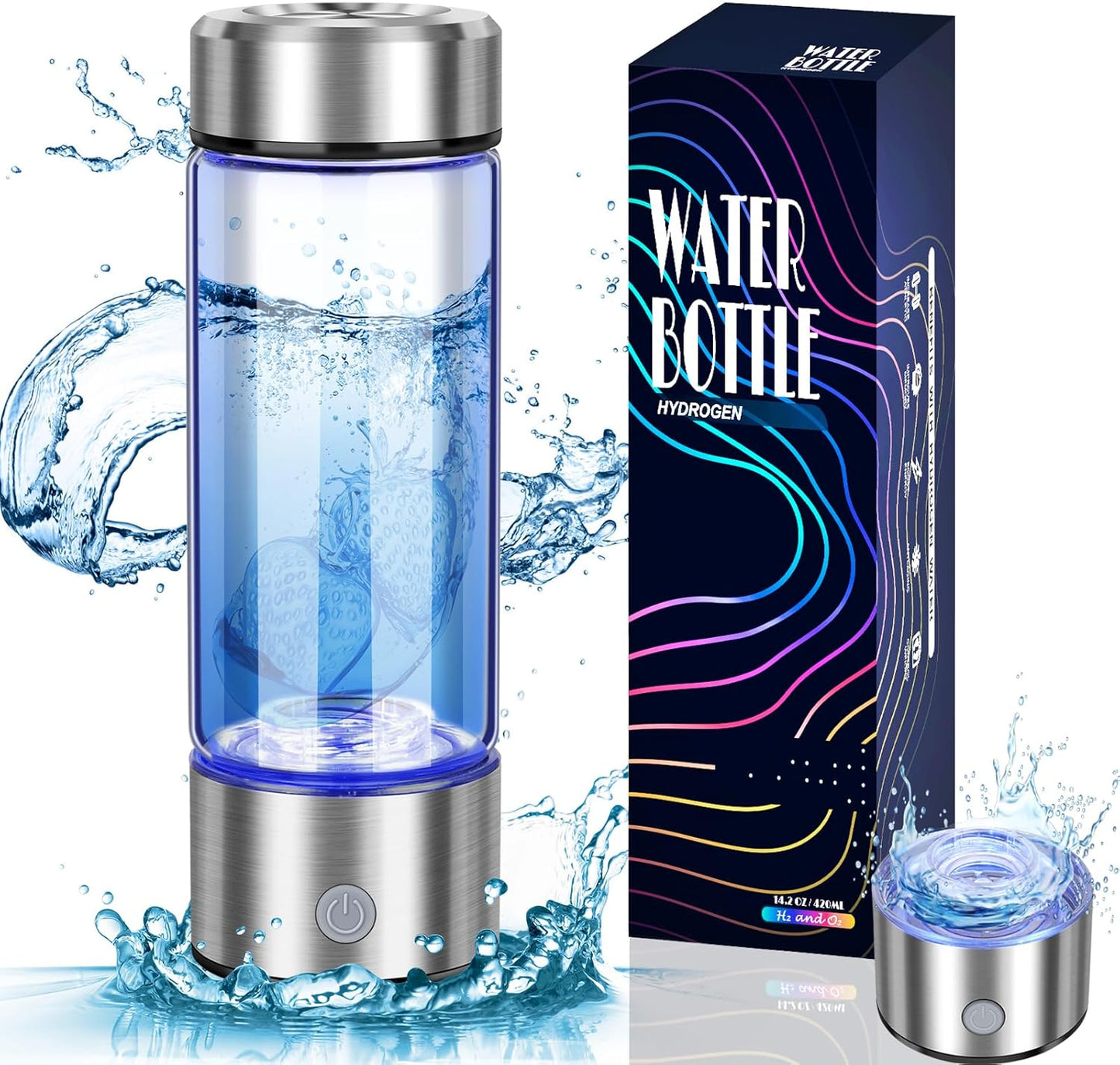 Hydrogen Water Bottle Generator for Home, Office, and Travel