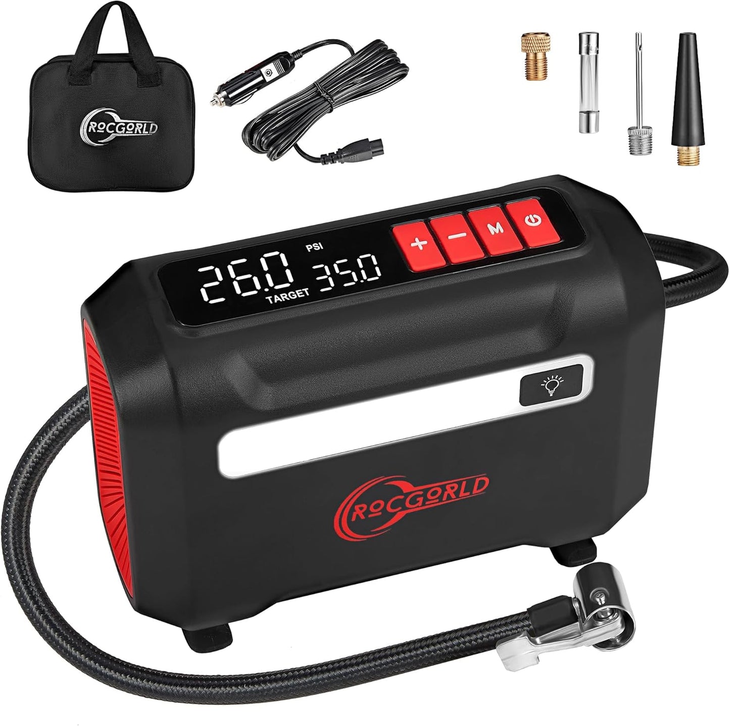 ROCGORLD R8 Portable Air Compressor - Fast Inflation Power!