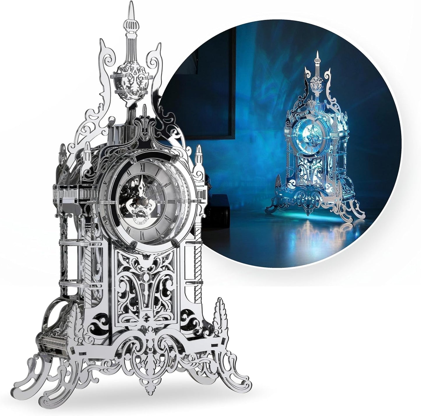 LED 3D Puzzle Tower Clock - Elegant Home Decor Model Gift