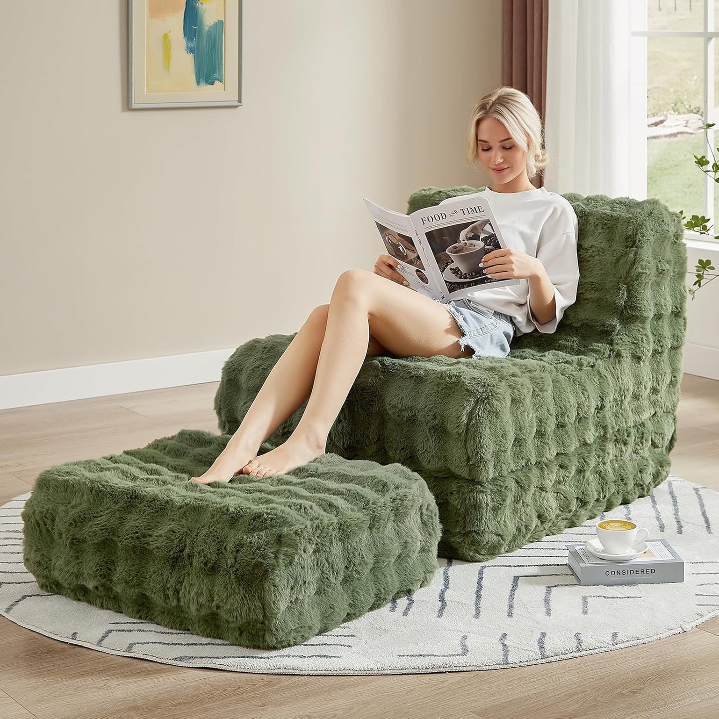 Plush Memory Foam Bean Bag Set for Cozy Living