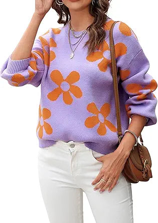 ECOWISH Women's Oversized Pullover Sweater for Fall 2023