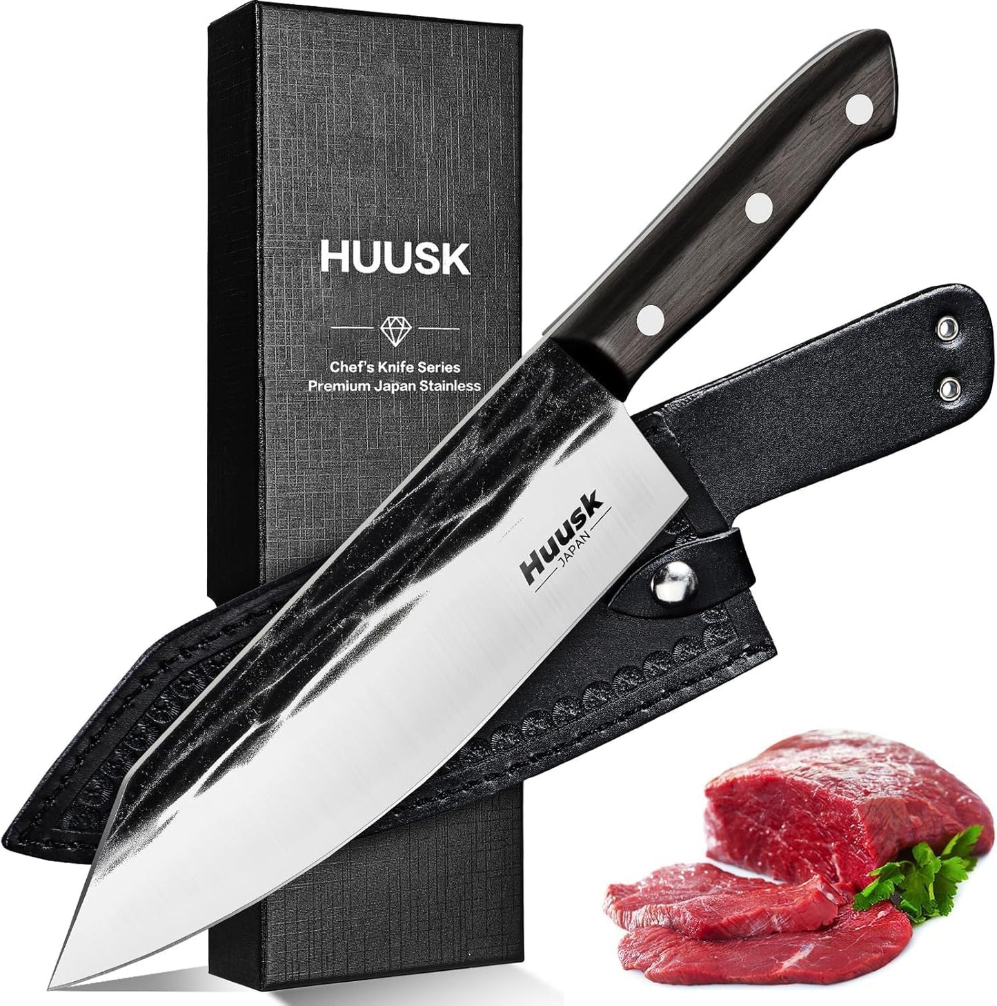 Huusk Japanese Cooking Knife for Precision Meat Cutting