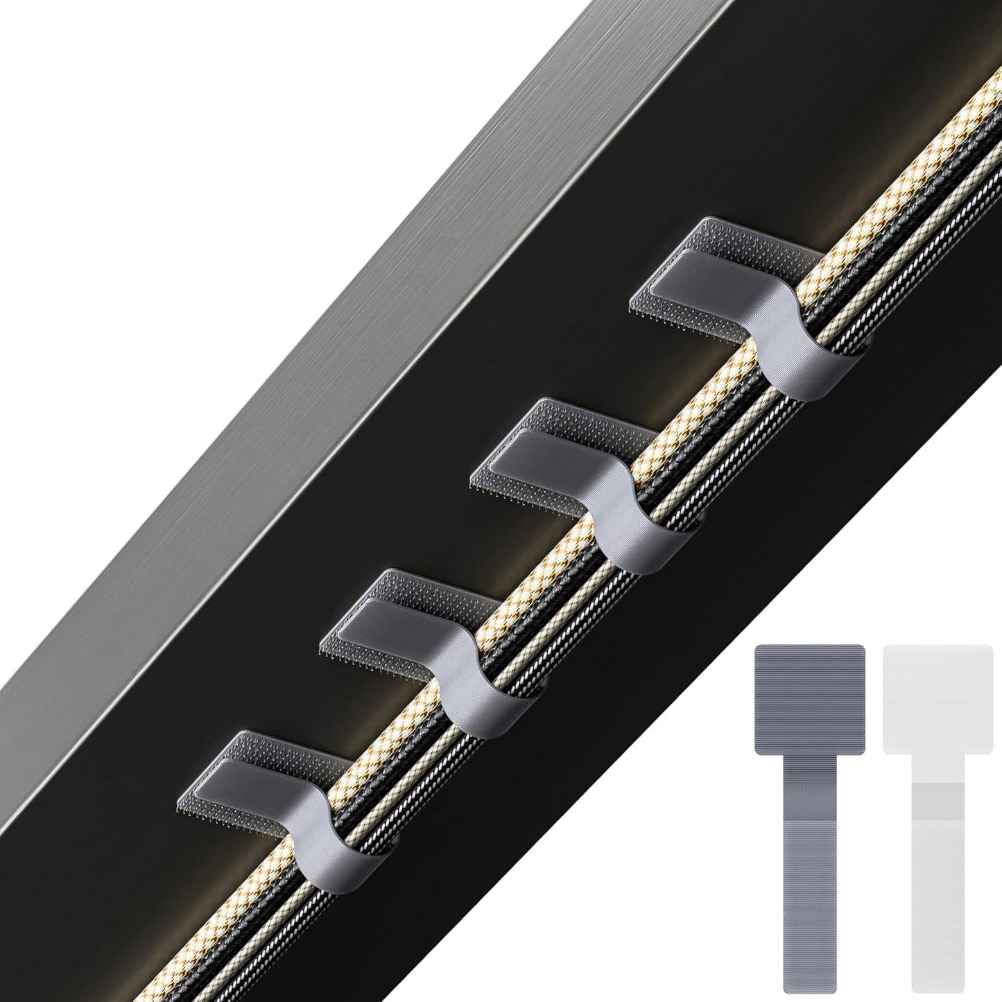 Sticky-back Cable Ties for Easy Organization