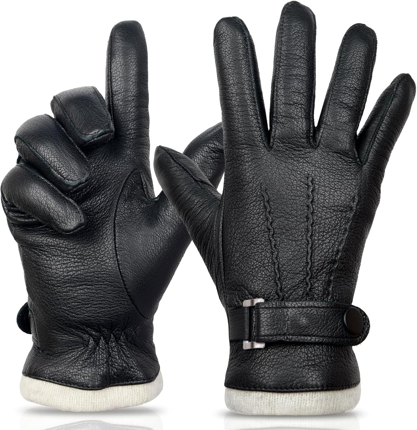 Touchscreen Winter Gloves for Men: Cashmere Lined Luxury by SURAWIL