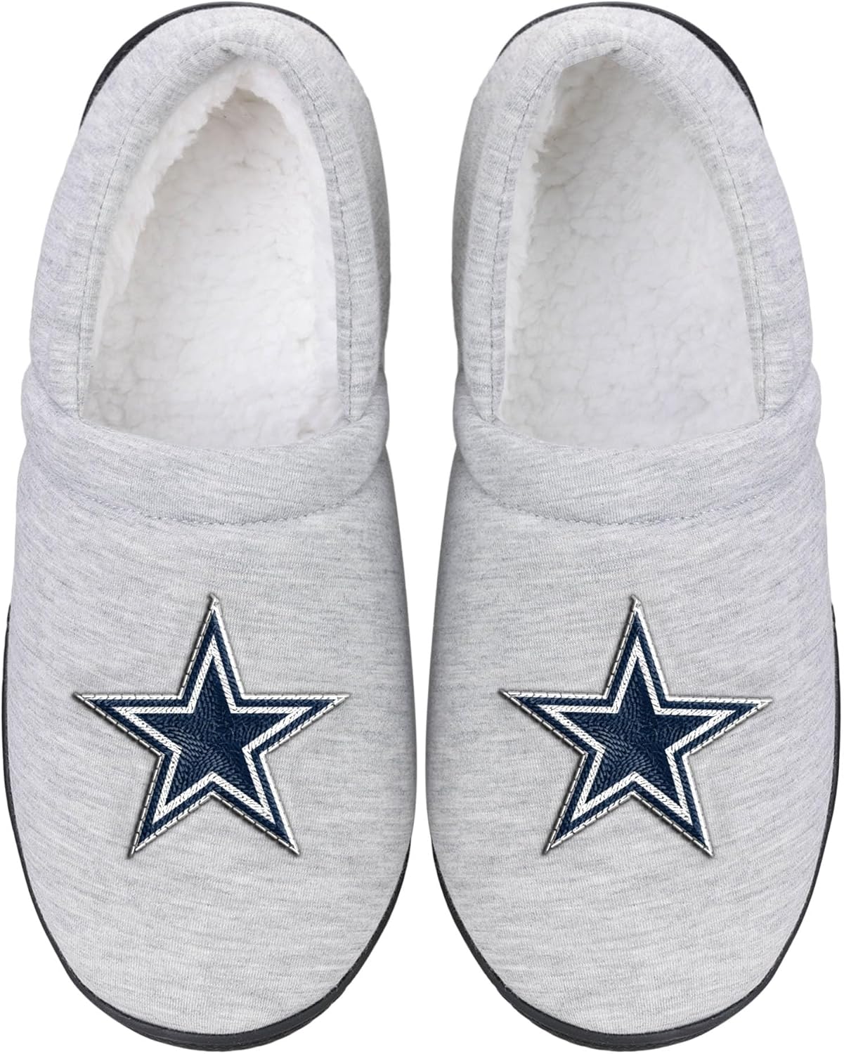 NFL Team Big Logo Grey Sweatshirt Slippers for Comfort