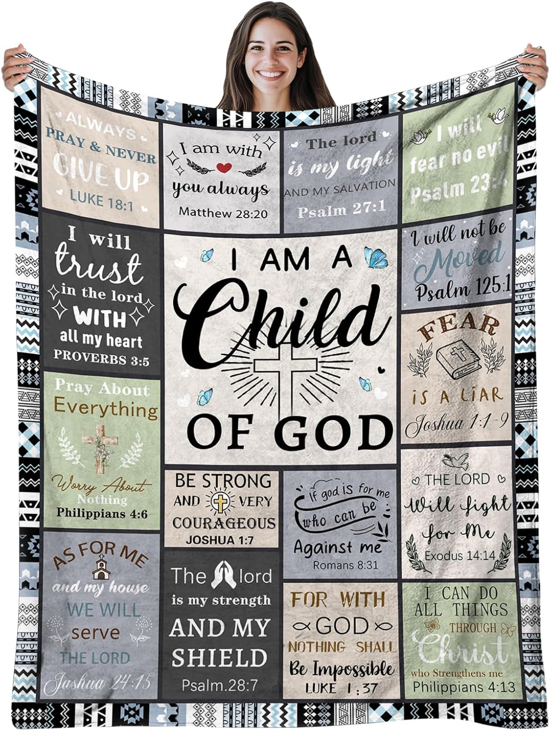Faith-Based Bible Verse Blanket for Comfort and Inspiration