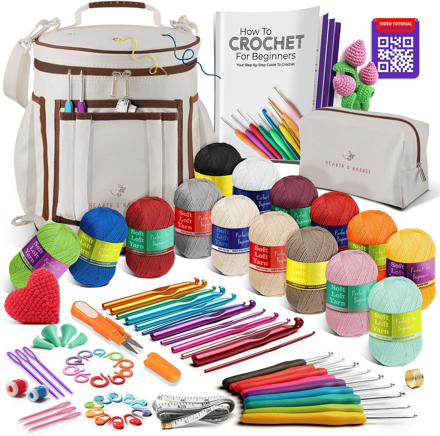 Beginner Crochet Kit for Adults and Kids - All-Inclusive Set