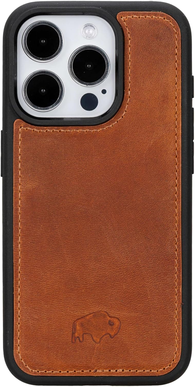 BLACKBROOK Premium Snap-On Case for iPhone 15 PRO in Golden Brown