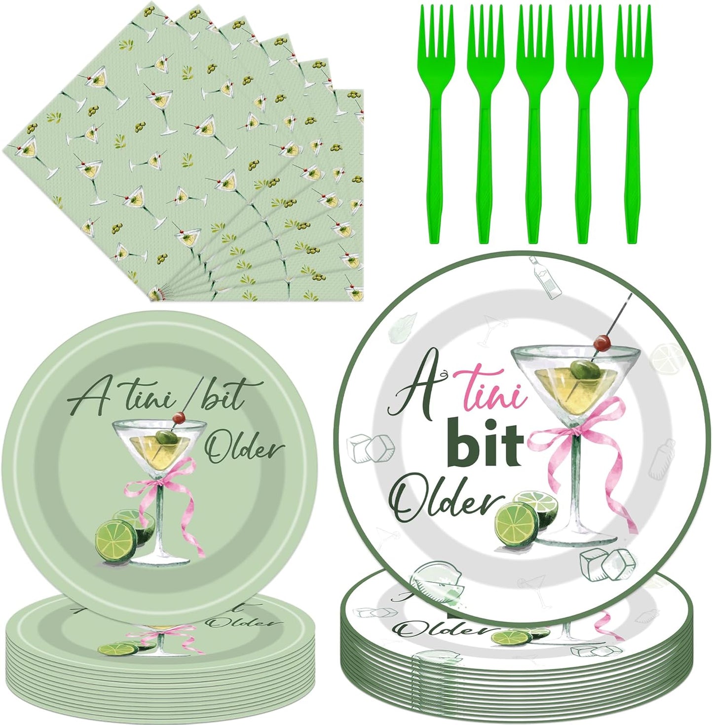 96 Pcs Tini Martini Birthday Decor Set ~ iPartyGo