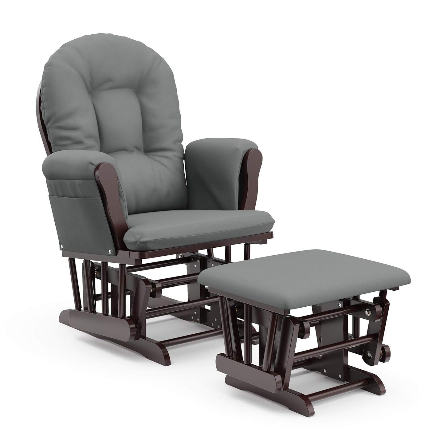 Storkcraft Premium Hoop Glider & Ottoman for Nursery Comfort