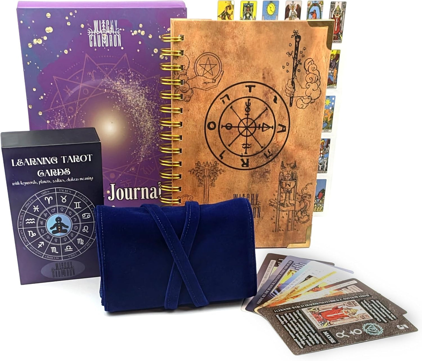 Witchy Cauldron Tarot Learning Set for Beginners with Journal