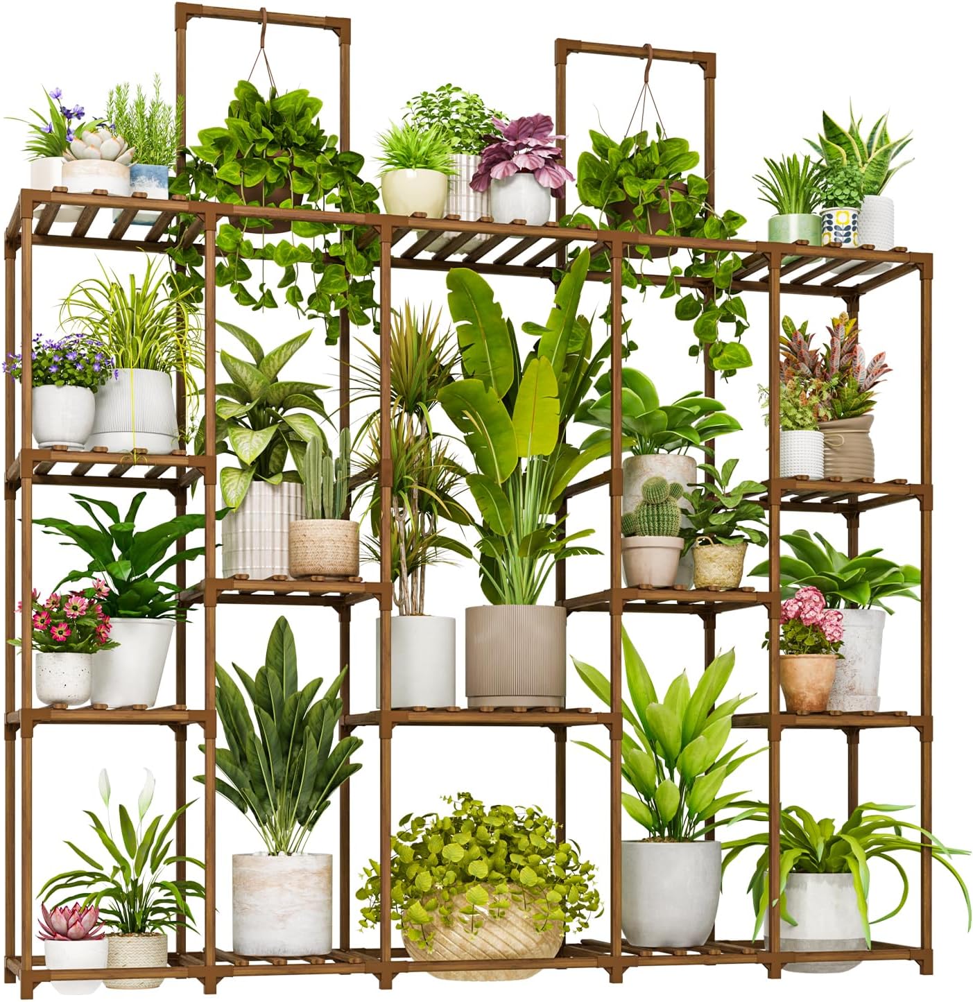 Large Plant Shelf Stand for Indoor and Outdoor Use - 62.2 in Tall