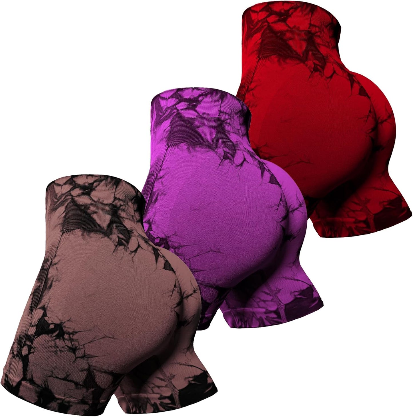 OVESPORT Workout Shorts for Women - High Waisted Booty Lift