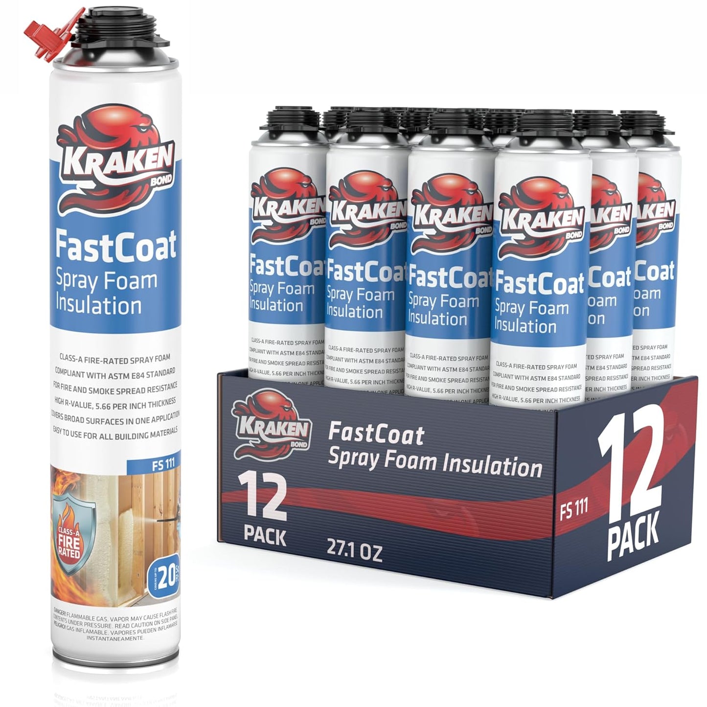 Kraken Bond Fastcoat Fire Rated Spray Foam Insulation Kit