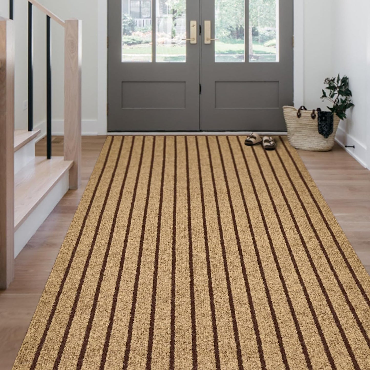 Outdoor Indoor Runner Rug with Non-Slip Backing for Safety