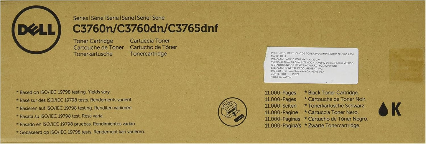 Dell W8D60 Black Toner Cartridge - Crisp Prints Guaranteed!