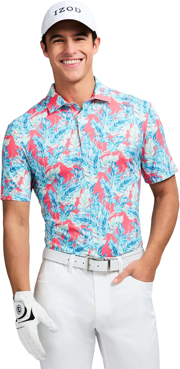 IZOD Mens Swingflex Elite Short Sleeve Golf Polo for Comfort