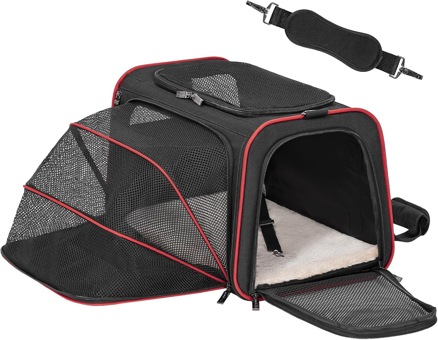 Expandable Cat Carrier for Travel - Soft-Sided Pet Carrier