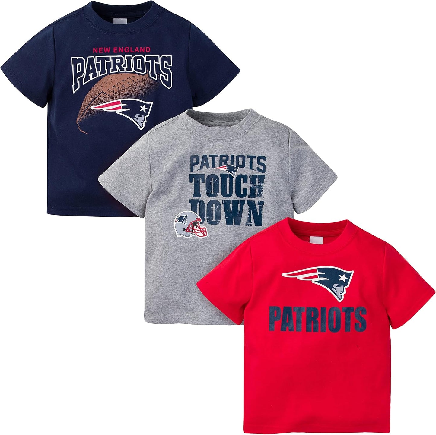 Gerber Unisex Baby NFL 3 Pack Short Sleeve Team Fan Tee Shirts
