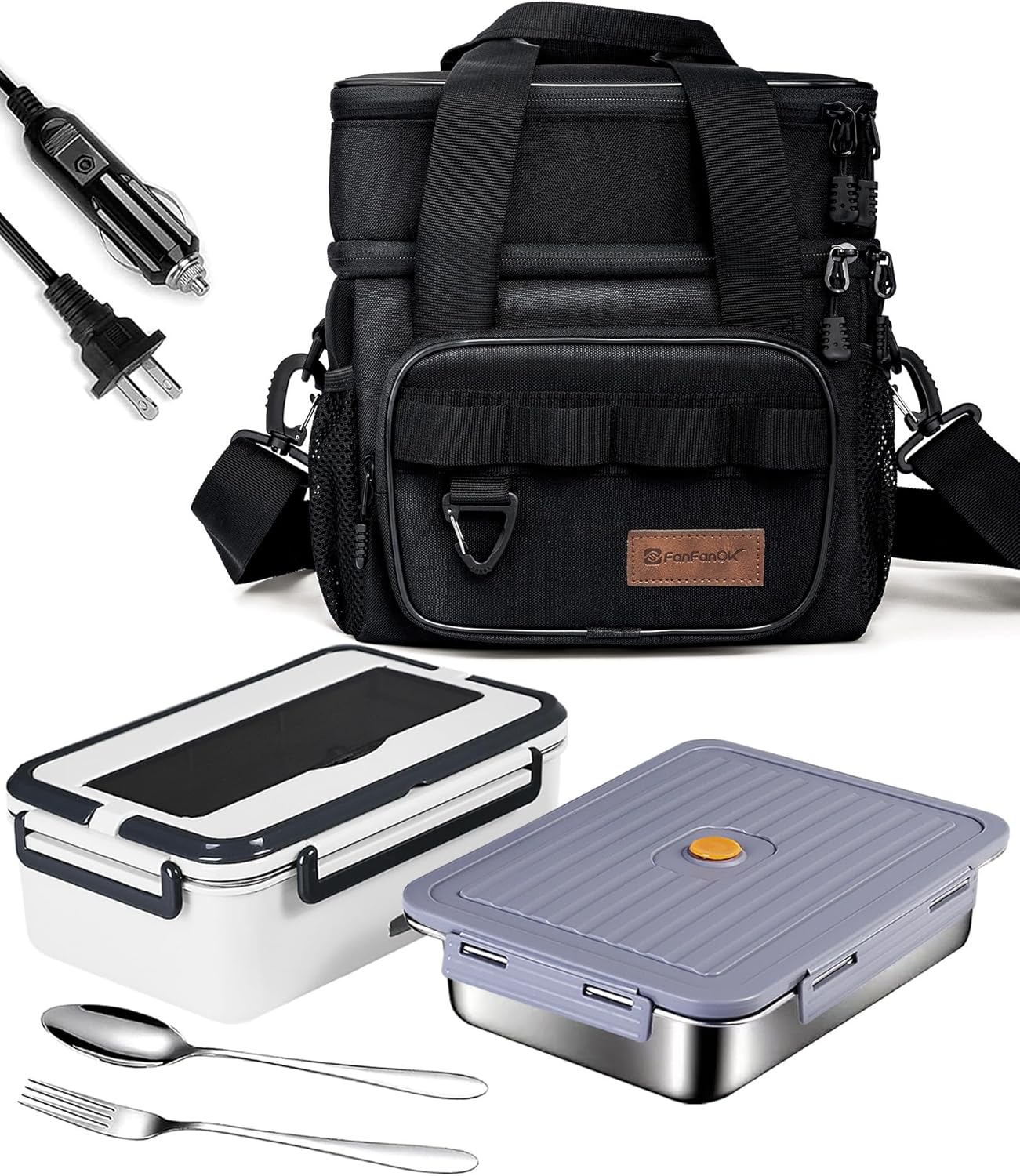 Electric Lunch Box for Adults - Portable Food Warmer 3 in 1