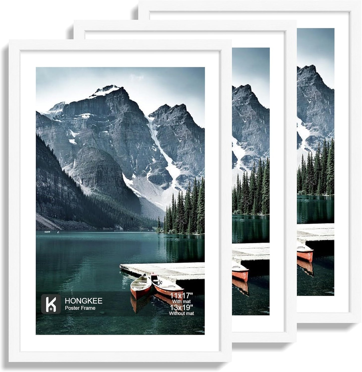 13x19 Picture Frame Set of 3 for Vertical and Horizontal Display