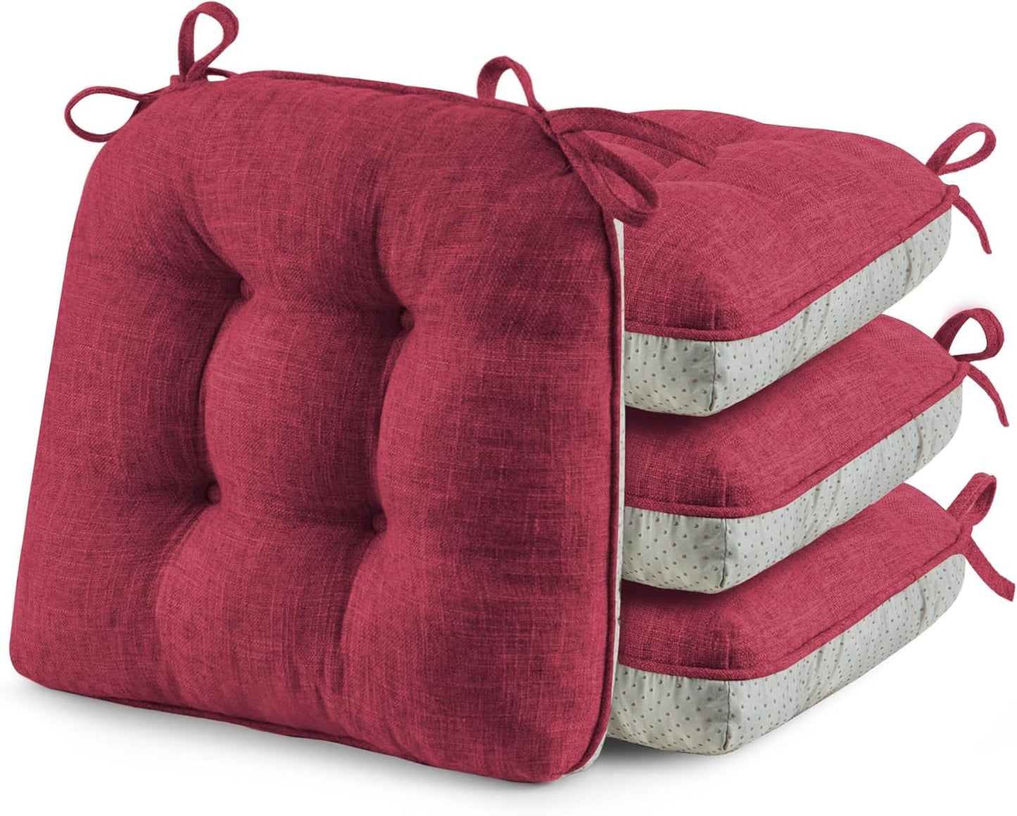 Puredown Tufted Memory Foam Chair Cushions for Dining Chairs