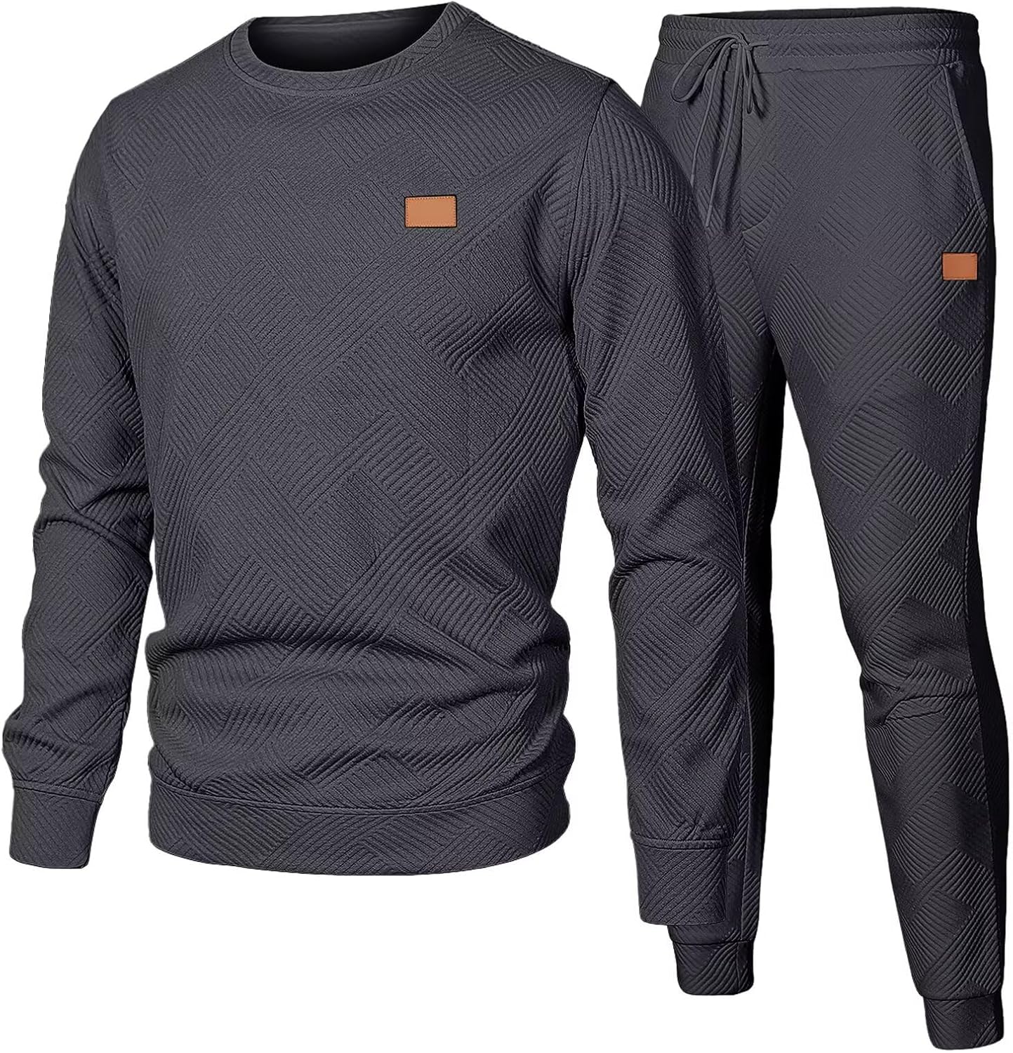 Men's 2 Piece Sweatsuits Outfits Casual Crewneck Tracksuit Set