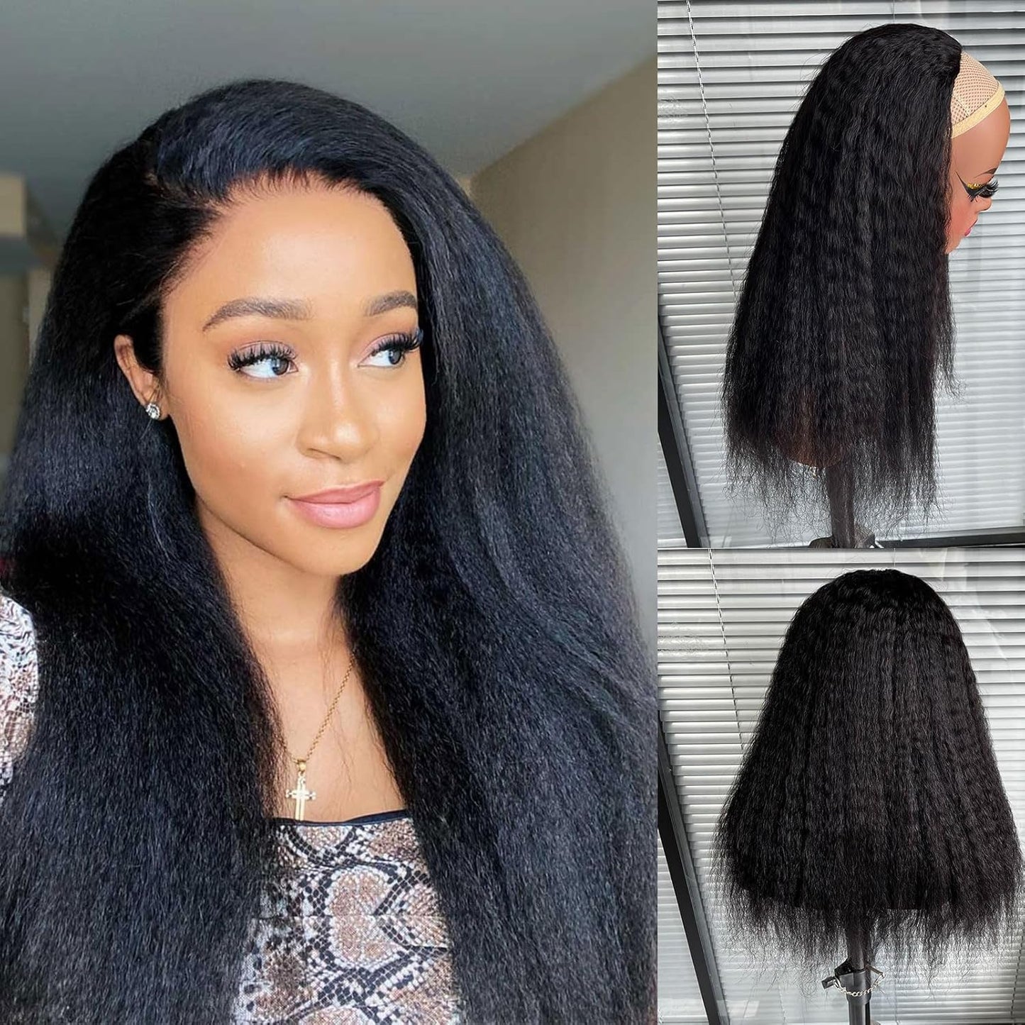 Kinky Straight Half Wig Human Hair for Versatile Styling Options