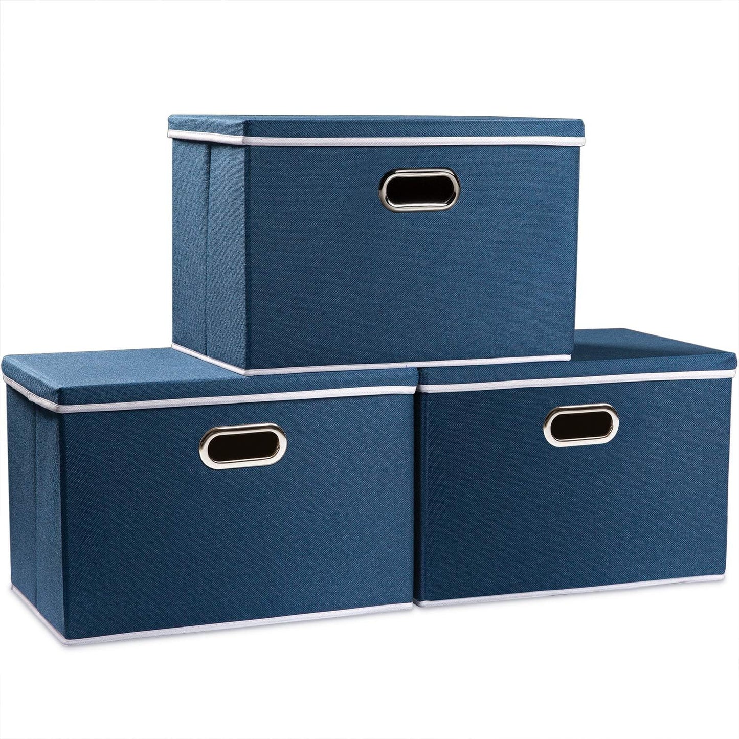 PRANDOM Large Collapsible Storage Bins with Lids for Home Use