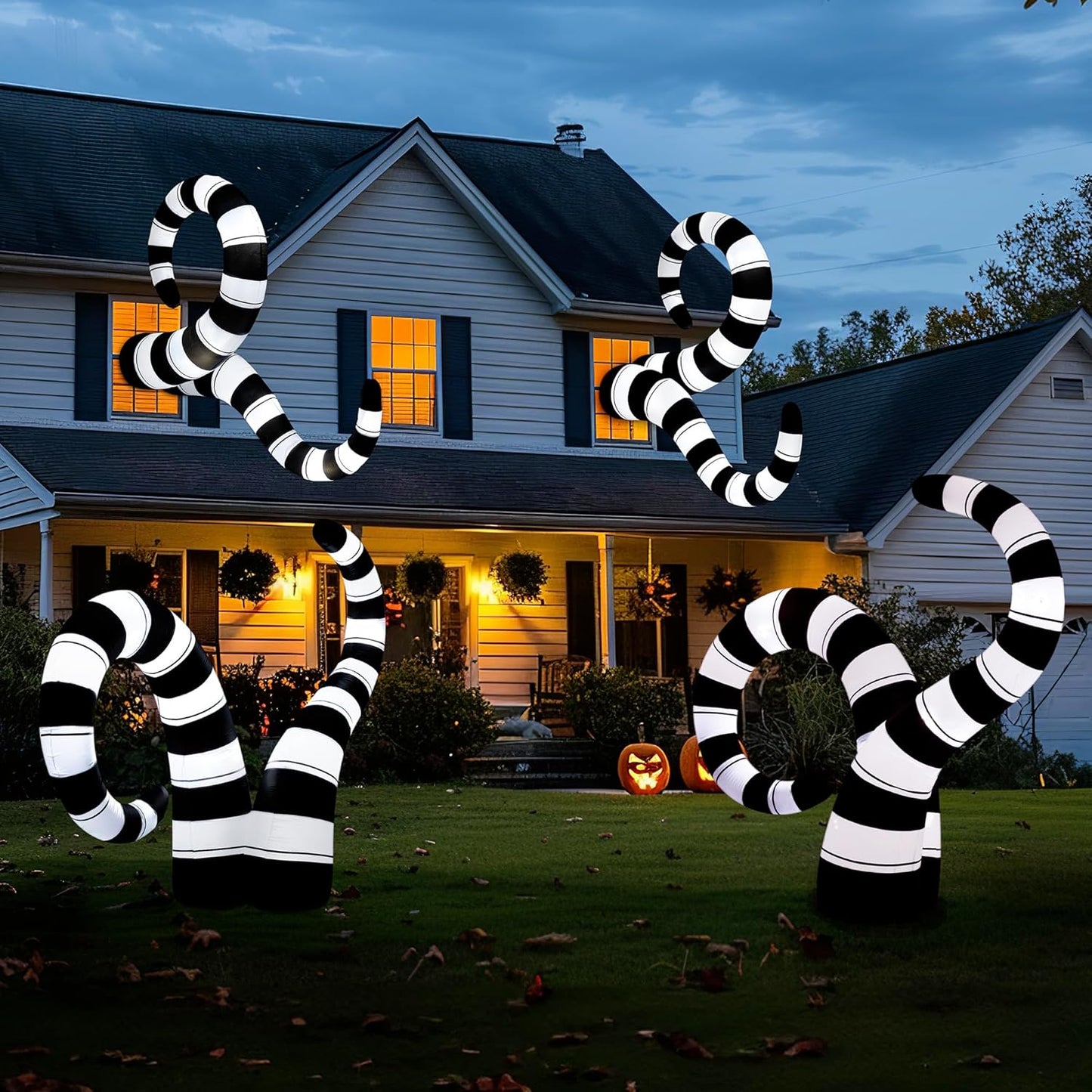 Giant 7.2FT Halloween Inflatable Sandworm Decoration for Yard