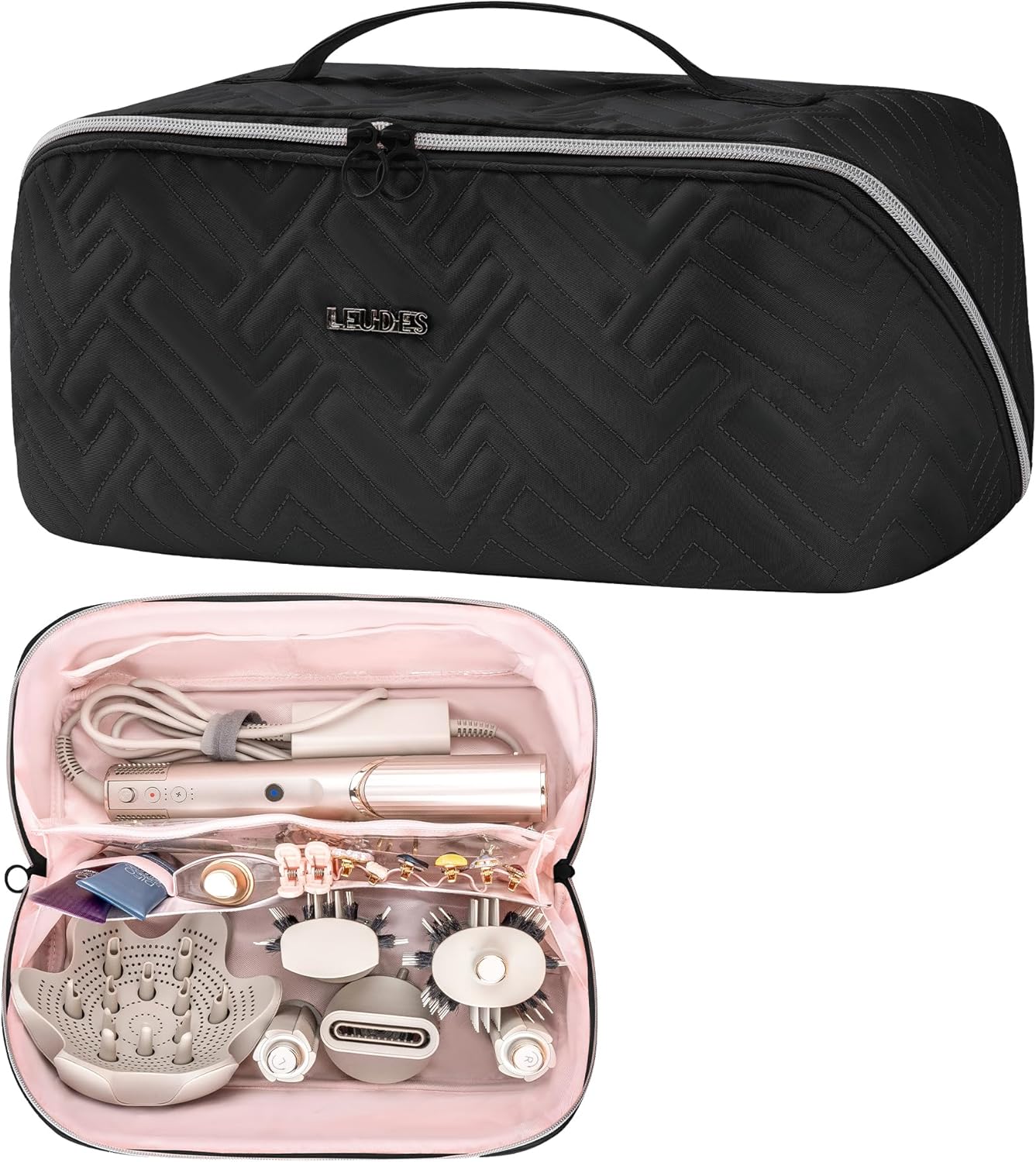 Portable Travel Hair Tool Bag with Organizer Divider