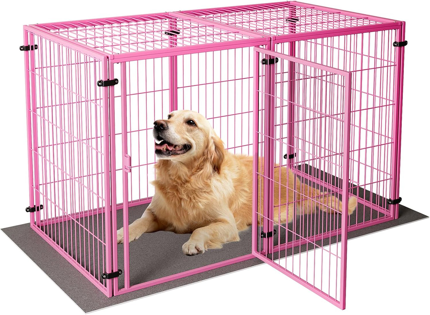 XPIY Large Dog Crate 57 Inch Metal Kennel for Safe Indoor Use