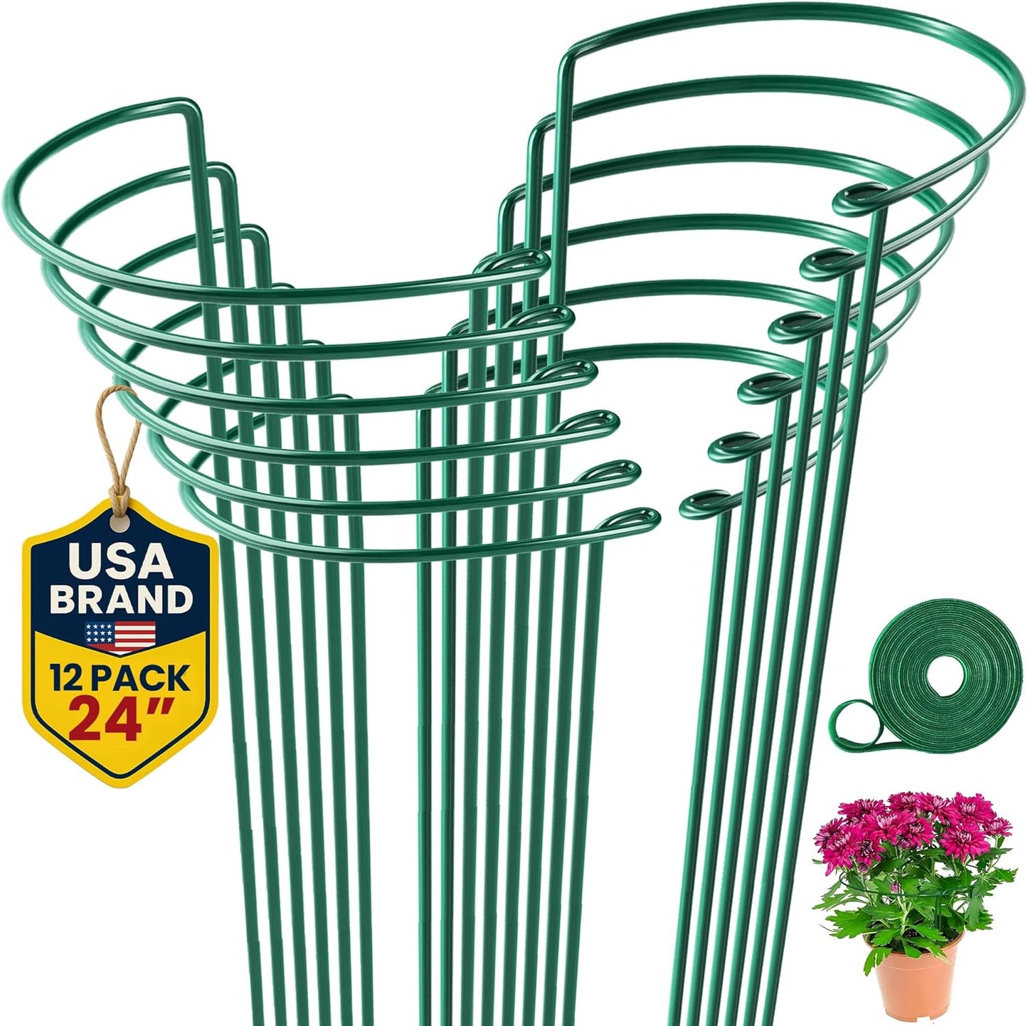 12 Pack Tall Snake Plant Support Stakes for Indoor and Outdoor