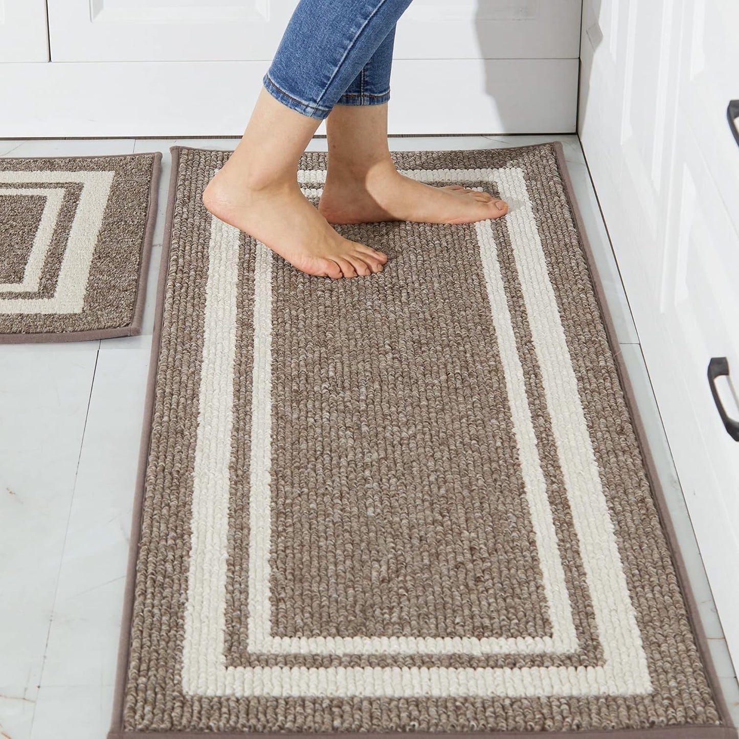 COSY HOMEER Kitchen Rugs Non-Slip Thick Polypropylene Mats