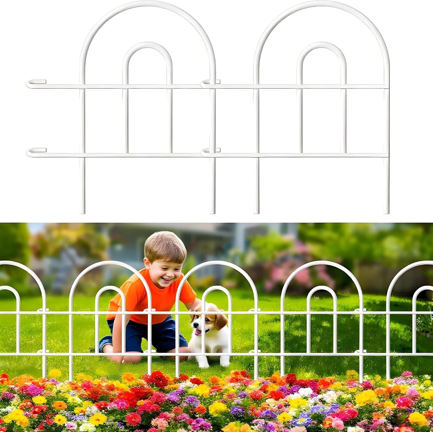 Decorative Garden Fences for Dogs - Rustproof Metal Panels
