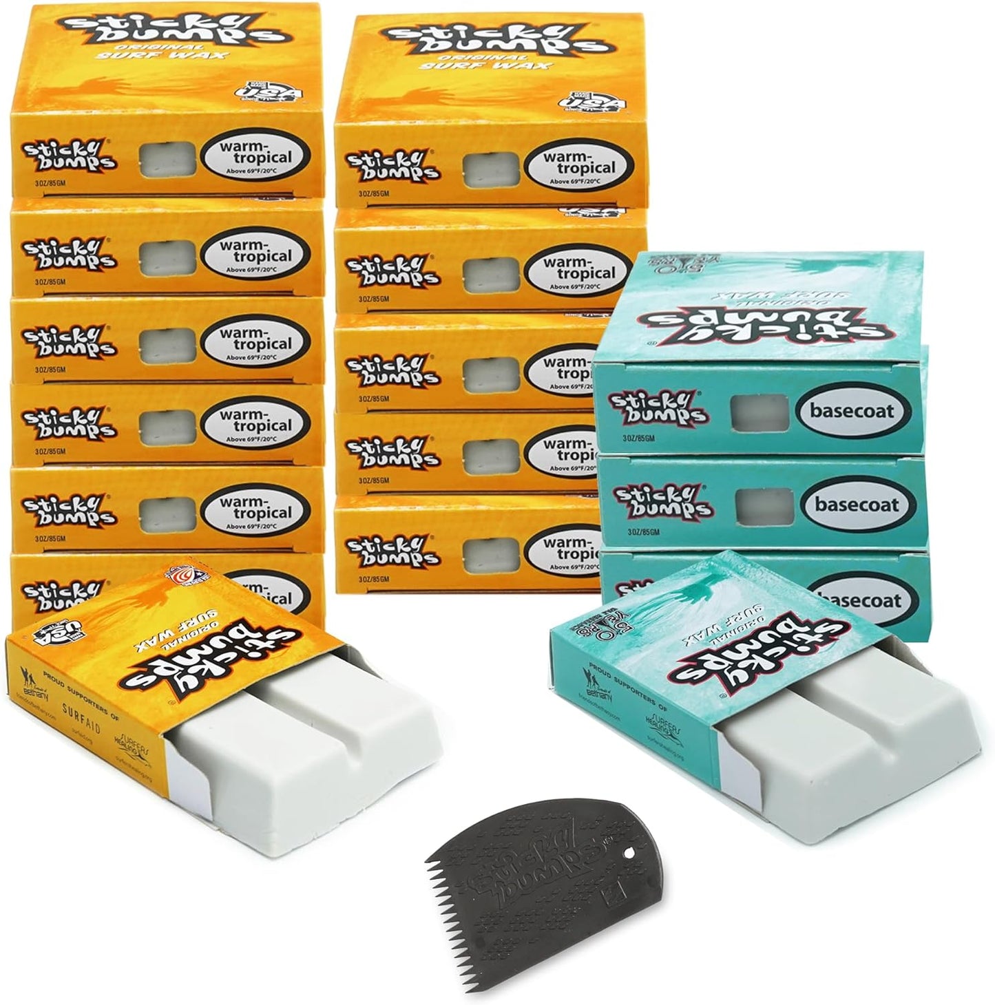 Sticky Bumps Warm Tropical Surf Wax for Ultimate Grip and Performance