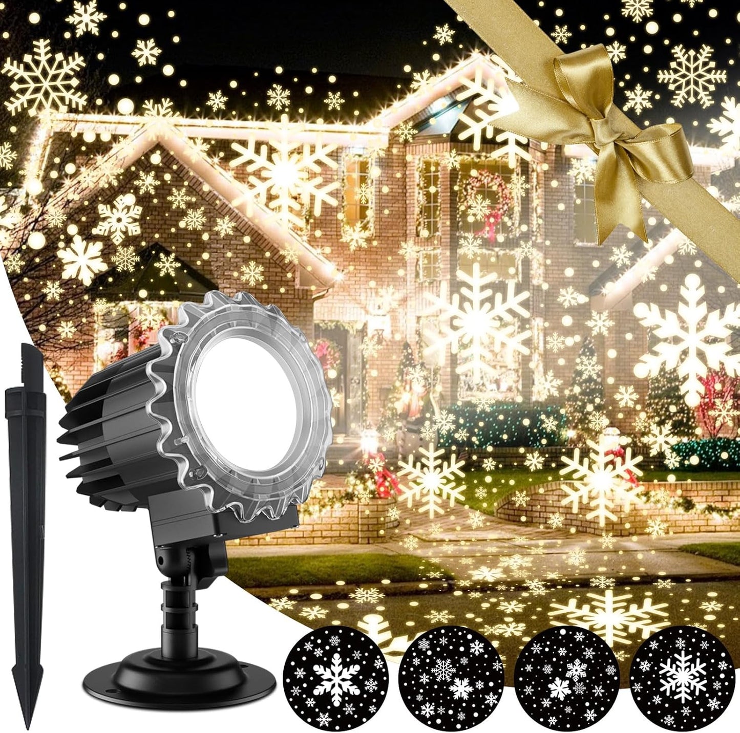 Smarich Snowflake Projector: High-Def Holiday Light Show