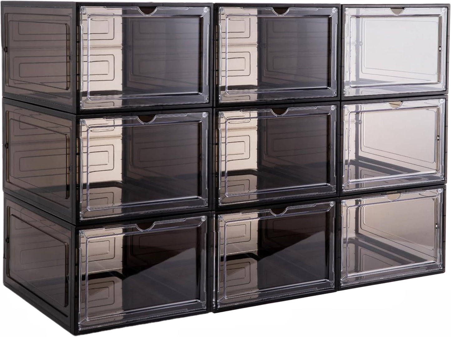 Attelite X-Large Clear Plastic Shoe Boxes for Organized Storage